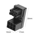 ATX GPU Adapter Elbow Head 8Pin 6Pin Female to 8Pin 6Pin Male 180 Degree Angled Power Steering Connector for Desktop Video Card