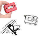 Waterproof LCD Display Digital Hour Meter Inductive timer for Bike Motorcycle ATV Snowmobile Marine Engine Gasoline Engine