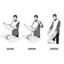 Male Shaving Apron Beard Catcher Cape Care Bib Face Shaved Hair Adult Bibs Shaver Cleaning Hairdresser Gift for Man Clean Apron