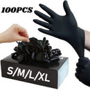 10/20/50/100PCS Black Nitrile Disposable Gloves for Work Latex Free Home Cleaning Glove Textured Mechanic Tattoo Hair Dye Beauty