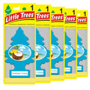 5PCS Little Trees Car Air Freshener Hanging Paper Tree Pack Black Ice New Car Scent Car Home Fragrance Long-Lasting Accessory