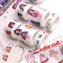 1box Cute Princess Dress Up Sticker Girl Cartoon Washi Tape Set Cute Children's Handbook Character Clothes Decoration Sticker