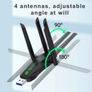 AX900 WiFi USB Adapter WiFi6 Bluetooth 5.4 Dual Band 2.4G+5.8Ghz 4 Antenna Dongle USB Wireless Card Receiver for PC/Laptop