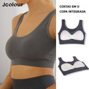 Women's Sports Bra, Breathable Polyamide Women's Seamless Short Blouse, Tie-up Breathable Women's Lingerie