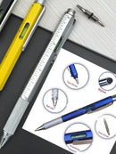 7 In1 Multifunction Ballpoint Pen with Modern Handheld Tool Measure Technical Ruler Screen Stylus Screwdriver Touch Spirit Level