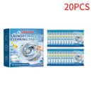 20/40/60PCS Washing Machine Cleaner Tablets Drum Washer Deep Clean Dirt Dissipates Odors Fast Dissolving Long-lasting Fragrance