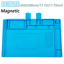 Magnetic Mat Silicone Repair Mat Circuit Board Soldering Pad Heat Resistant 932°F Anti-Static For Soldering Iron Phone Repair