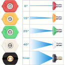2175PSI High Pressure Washer Gun - M22-14&1/4" Quick Connect with 5 Color Nozzles, Lightweight Compact Gun for Car Cleaning