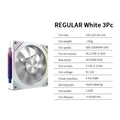 LDPCSJ OEM PRISM 5 PRO Computer Chassis Fan 12cm ARGB 4 Pin PWM Quiet Cooling Fan 12V Large Air Volume 45.2CFM/800-1600RPM
