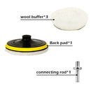 4" Flocking Sanding Discs with Hook Loop Buffing Pads  Polishing Wheel Compatible with Electric Drill Polisher