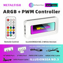 METALFISH ARGB Fan HUB Splitter With 4Pin PWM For Computer Cooling SYNC CPU Radiator 5V 3Pin LED Light Strip Remote Controller