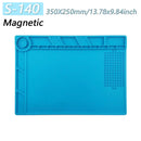 Magnetic Mat Silicone Repair Mat Circuit Board Soldering Pad Heat Resistant 932°F Anti-Static For Soldering Iron Phone Repair