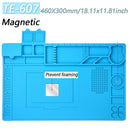 Magnetic Mat Silicone Repair Mat Circuit Board Soldering Pad Heat Resistant 932°F Anti-Static For Soldering Iron Phone Repair