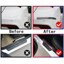 Car Threshold Strip Anti Scratch Door Sill Protector Rubber Strip Carbon Fiber Car Threshold Protection Bumper Film Sticker