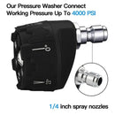 6 in 1 Power Washer Nozzle's,With 1/4 Inch Quick Connector,0 15 25 40 Degree Rotation Watering Rinse Soap Nozzle Tip