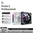 LDPCSJ OEM PRISM 5 PRO Computer Chassis Fan 12cm ARGB 4 Pin PWM Quiet Cooling Fan 12V Large Air Volume 45.2CFM/800-1600RPM