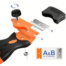 Plastic & Metal Razor Blade Scraper, Window Glass Cleaner, Vinyl Film & Adhesive Remover Tool for Car & Home