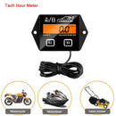 Newest LCD Digital Engine Tach Hour Meter Tachometer Gauge Inductive Display For Motorcycle Motor Stroke Engine Marine Car Boat