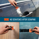 Auto Glass Cleaning Scraper Tool for Car Windows Stickers Non Scratch Scraper with Metal+Plastic Blades Oven & Hob Scraper