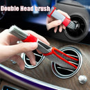 1 PC, soft dual head car cleaning brush, 2-in-1 air conditioning vent brush, internal cleaning tool, multi-functional dust remov