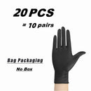 10/20/50/100PCS Black Nitrile Disposable Gloves for Work Latex Free Home Cleaning Glove Textured Mechanic Tattoo Hair Dye Beauty