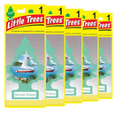 5PCS Little Trees Car Air Freshener Hanging Paper Tree Pack Black Ice New Car Scent Car Home Fragrance Long-Lasting Accessory