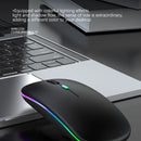 PHONEPACE Dual Mode Wireless Mouse 2.4G Bluetooth Rechargeable Silent LED Backlit Optical Mice for PC Laptop