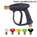 2175PSI High Pressure Washer Gun - M22-14&1/4" Quick Connect with 5 Color Nozzles, Lightweight Compact Gun for Car Cleaning