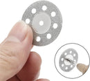 6pcs 22mm Diamond Cutting Disc 3mm Grinding Wheel Mandrel for Metal Cutting Rotary Tool Electric Grinder Parts