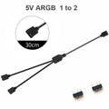 Sync Motherboard Cable 4PIN 12V RGB 3PIN 5V ARGB 1 to 2/1 to 3/1 to 4/1to 5 Extension line