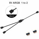 Sync Motherboard Cable 4PIN 12V RGB 3PIN 5V ARGB 1 to 2/1 to 3/1 to 4/1to 5 Extension line
