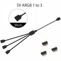 Sync Motherboard Cable 4PIN 12V RGB 3PIN 5V ARGB 1 to 2/1 to 3/1 to 4/1to 5 Extension line