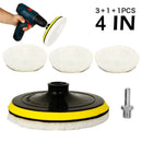 4" Flocking Sanding Discs with Hook Loop Buffing Pads  Polishing Wheel Compatible with Electric Drill Polisher