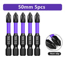 Magnetic Screwdriver Bit Set PH2 Phillips 25-150mm Anti-slip Shockproof Alloy Steel Impact Drill Bits for Outdoor Decoration