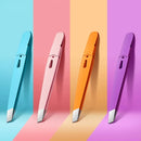 Eyebrow Tweezer Colorful Hair Beauty Fine Hairs Puller Stainless Steel Slanted Eye Brow Clips Removal Makeup Tools