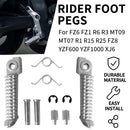 For Yamaha FZ6 FZ1 R6 R3 Motorcycle Footrest Foot Step Pegs Fit MT09 MT07 R1 R15 R25 FZ8 YZF600 YZF1000 XJ6 Rider Foot Rest