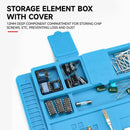 Magnetic Mat Silicone Repair Mat Circuit Board Soldering Pad Heat Resistant 932°F Anti-Static For Soldering Iron Phone Repair