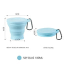 Outdoors Silicone Folding Cup with Hanging Hole Creative Water Cup Travel Portable Washing Cup Fashion Travel Silicone Cup