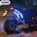 2pcs Motorcycle Turn Signal Lights LED Daytime Running Lights Tail Light DRL Waterproof Decoration Strip Brake Flowing Light