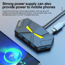 7 Ports USB 3.0 HUB USB Docking Station USB Splitter Adapter 5Gbps High Speed Transmission PD Power Supply For Laptop Computer