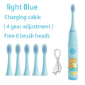 Children Electric Toothbrush Cartoon Kids With Replacement Head Ultrasonic  IPX7 Waterproof Rechargeable Sonic Toothbrush