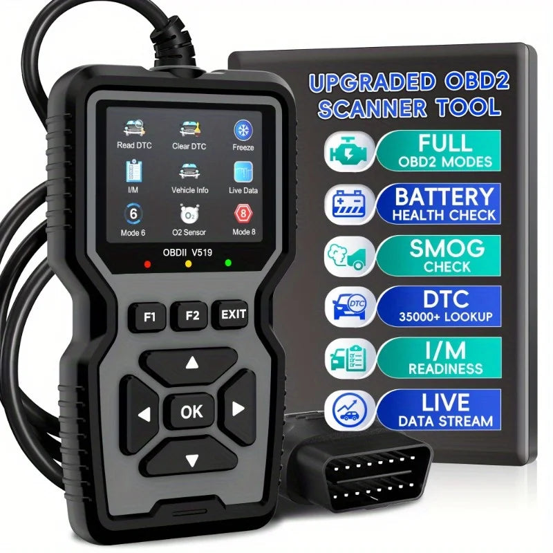 Advanced OBD2 Scanning Diagnostic Tool | Professional Engine Code Reader And Reset | Real-Time Data Diagnostic Reading Tool