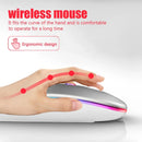 PHONEPACE Dual Mode Wireless Mouse 2.4G Bluetooth Rechargeable Silent LED Backlit Optical Mice for PC Laptop