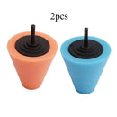 2pcs Car Hub Polishing Sponge Grinding Head Metal Plastic Grinding Conical Sponge Polishing Sponge Wheel