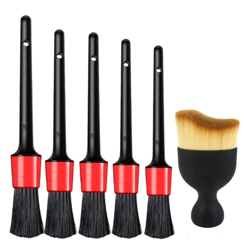 Car Cleaning Brush Kit Automotive Detail Brushes For Car Interior Detailing Brush Set Wheel Rims Clean Brush Plastic