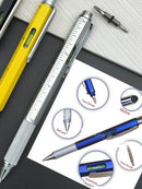 7 In1 Multifunction Ballpoint Pen with Modern Handheld Tool Measure Technical Ruler Screen Stylus Screwdriver Touch Spirit Level