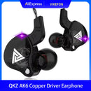 3.5MM Headset Music Earbuds In Ear With Mic Original QKZ AK6 Copper Driver HiFi Wired Earphone Race Sport Headphone Bass Stereo