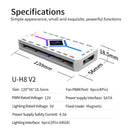 UPSIREN U-H8 5V 3PIN ARGB＆4PIN PWM HUB Computer Case Fan Light Synchronous Bottom magnetic design with Remote Control