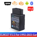 Bluetooth ELM327 Auto V1.5 V2.1 OBD2 Scanner Code Reader Tool Car Diagnostic Tool MINI Inter Face Check Engine V1.5 V2.1 For Car