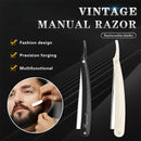 Professional Manual Shaver Straight Edge Stainless Steel Sharp Barber Razor Folding Shaving Beard Cutter with 1/10/20 pcs Blades